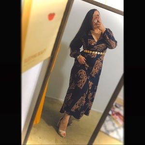 Beautiful blue and gold dress